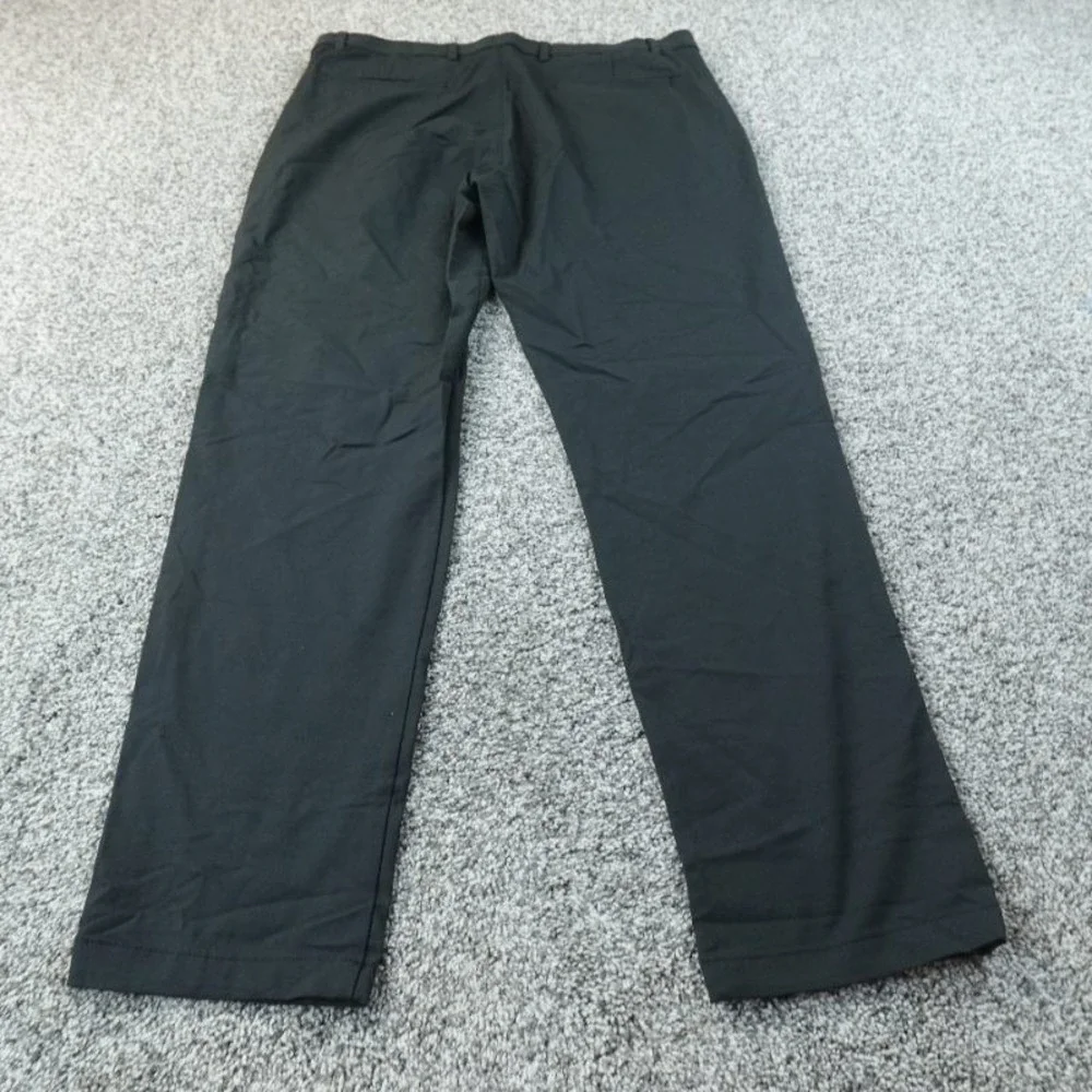 Ralph Lauren Pants Mens 36X32 Black Chino Trouser Flat Front Stretch Performance